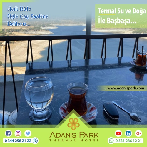 ADANİSPARK TERMAL OTEL
www.adanispark.com 
Tel: 0 344 258 21 22
Mobil ve Whatsapp: 0 531 286 12 21

*TERMAL SUYUN FAYDALARI*
Romatizmal hastalıkların kronik dönemleri, Osteoartrit gibi eklem hastalıkları, Kireçlenmeler, Osteoporoz, Fibromiyalji (Kul