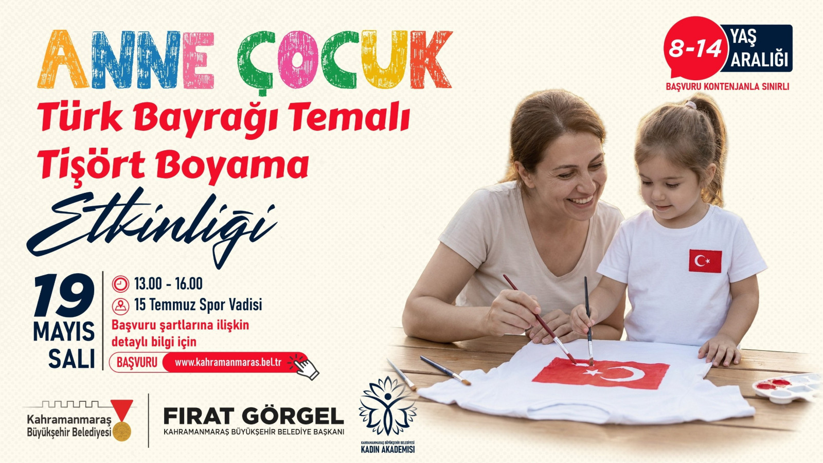 Büyükşehir’den 19 Mayıs’a Özel Anne – Çocuk Etkinliği; Başvurular Başladı