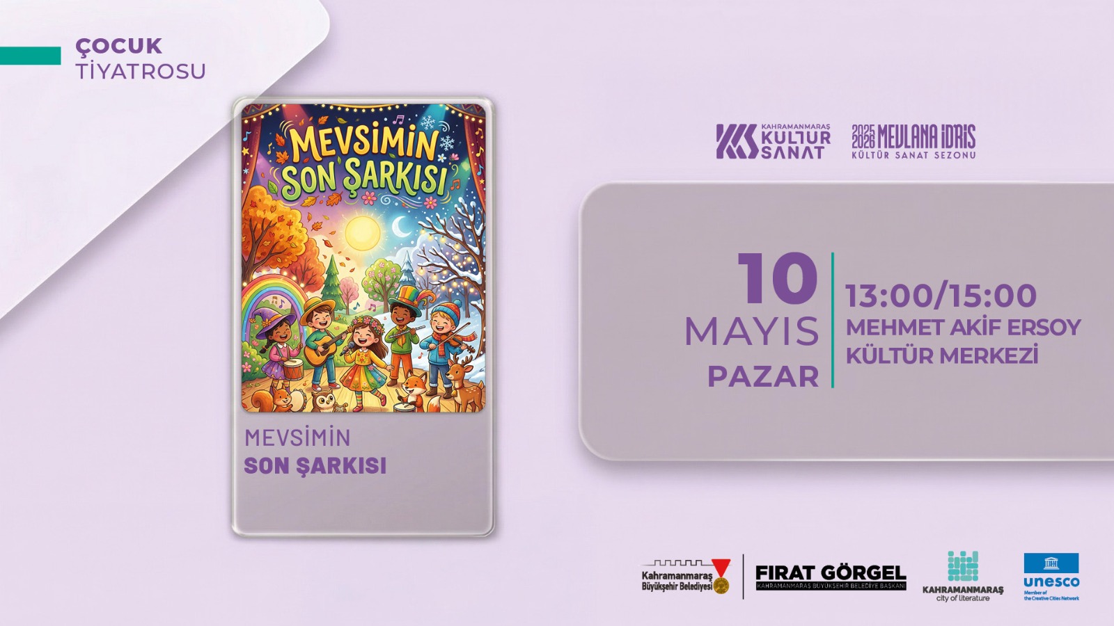 “Mevsimin Son Şarkısı” Minik İzleyiciler İçin Sahne Alacak