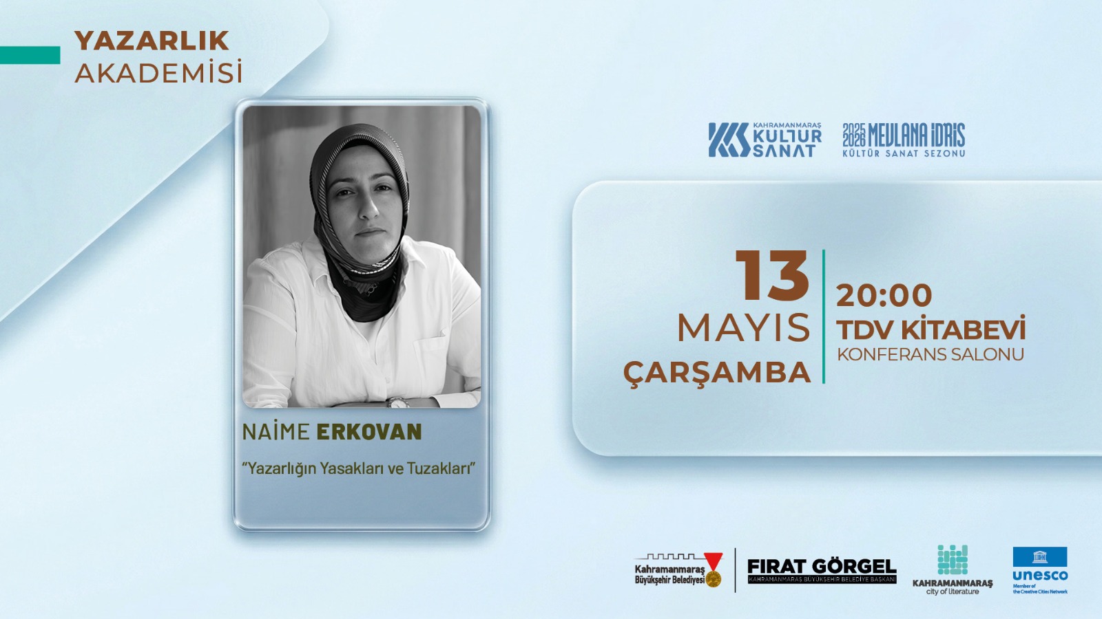 Yazar Naime Erkovan, Yazarlığın Bilinmeyenlerini Anlatacak