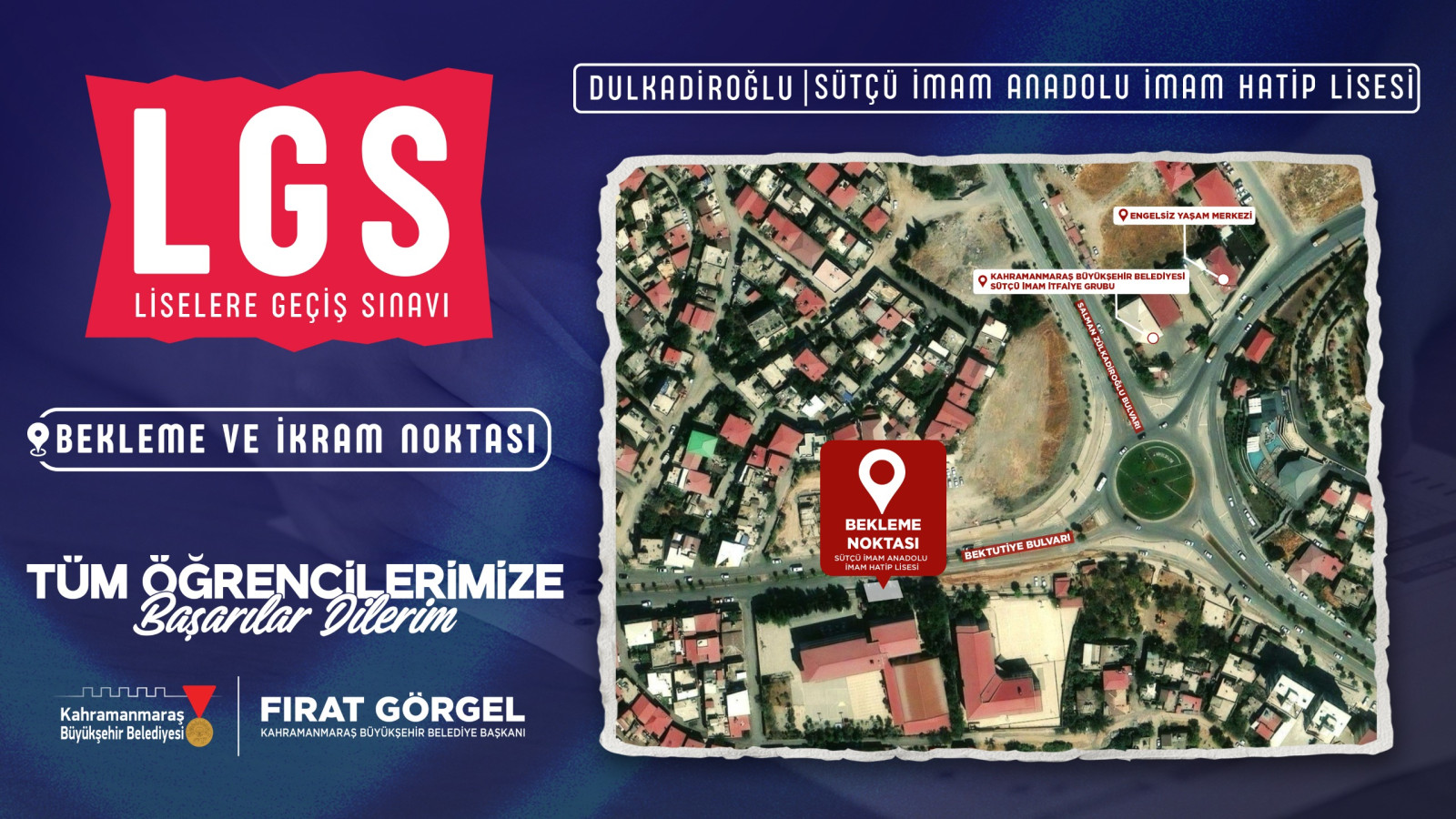 Büyükşehir’den LGS Günü Öğrenci ve Velilere Tam Destek