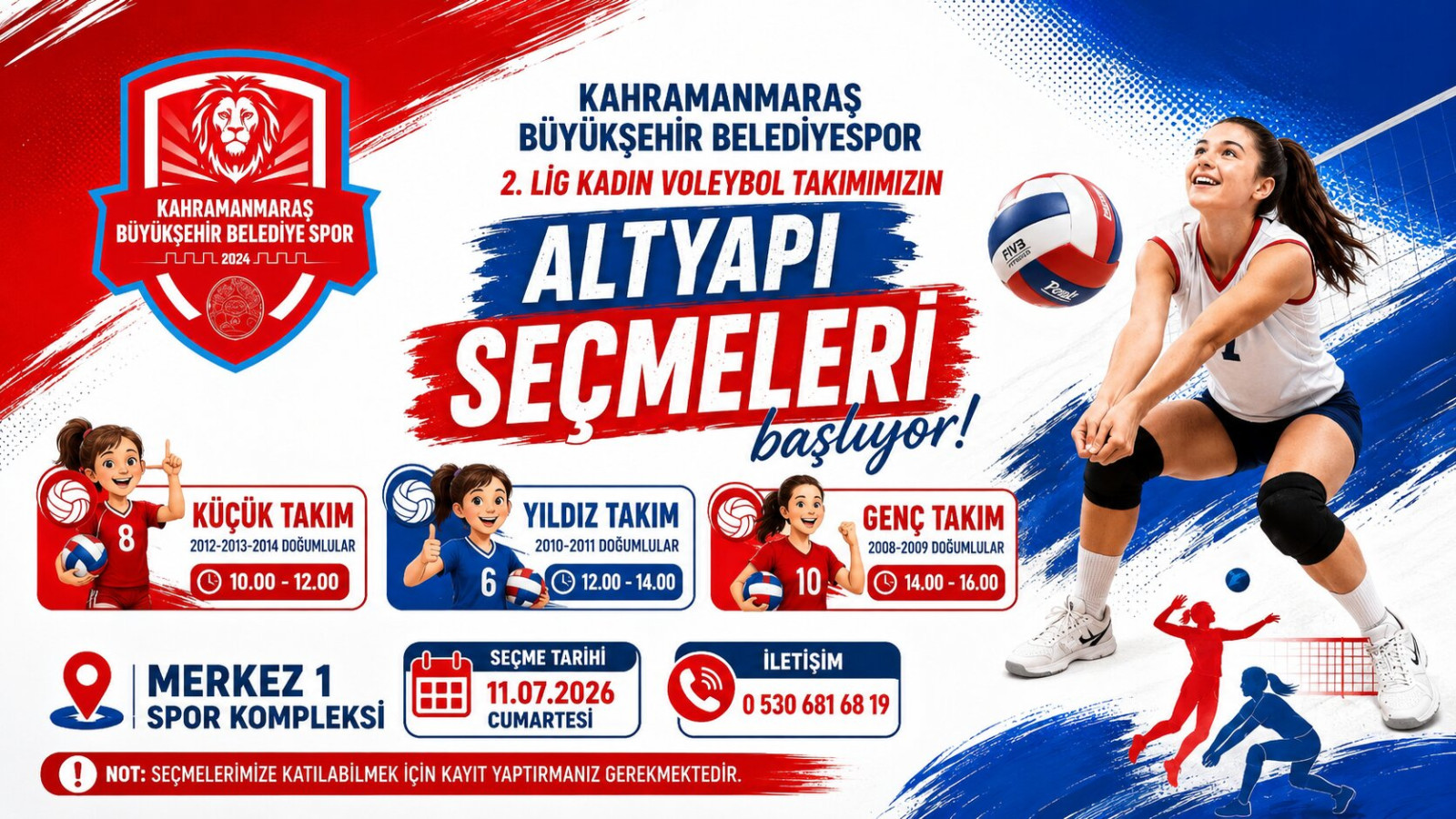 Büyükşehir’in Kadın Voleybol Takımı Altyapı Seçmeleri İçin Başvurular Başladı