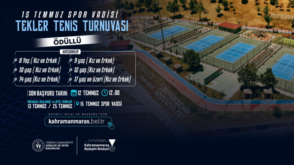 Ödüllü Tenis Turnuvasına Başvurular Başladı