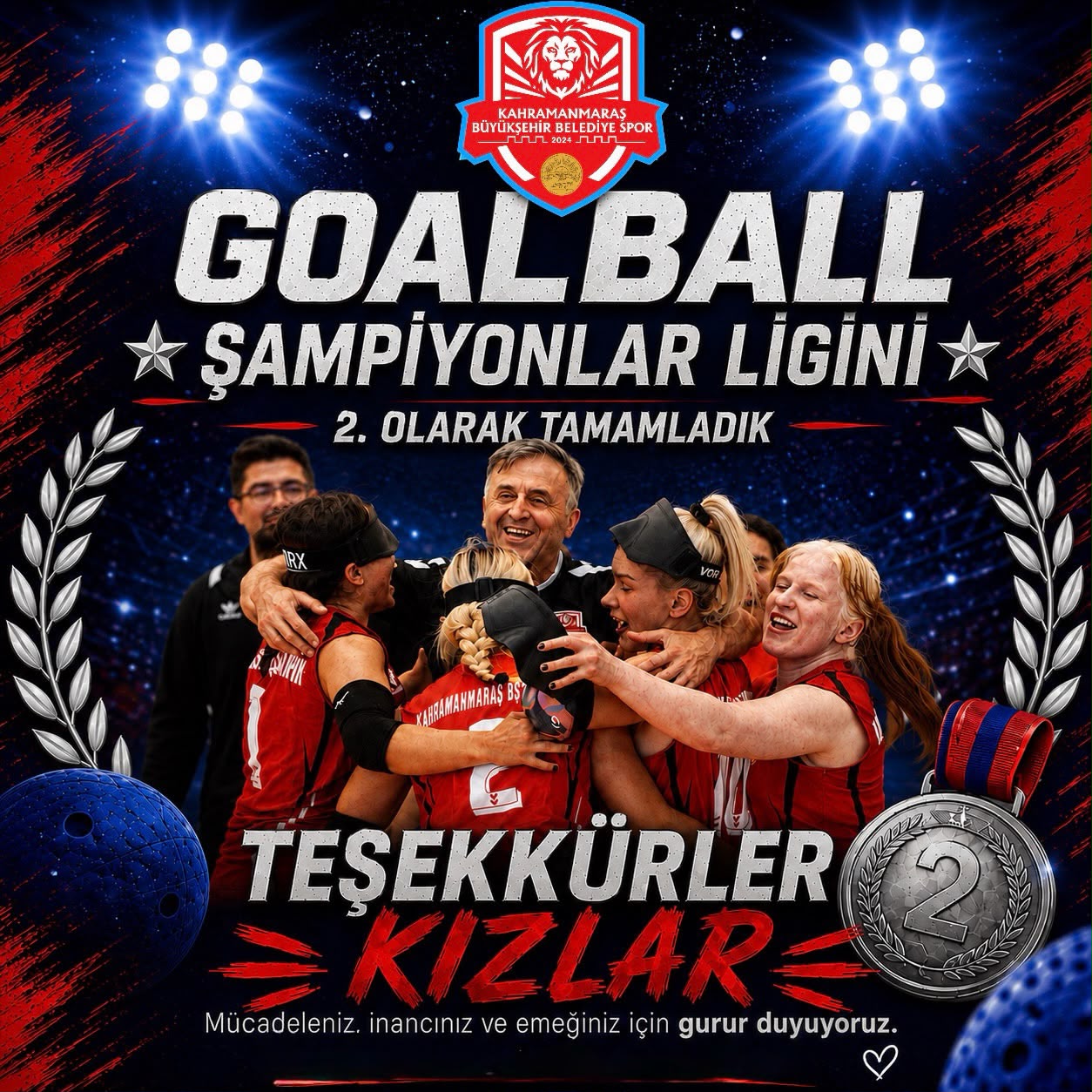 Büyükşehir’in Kadın Goalball Takımı Avrupa İkincisi