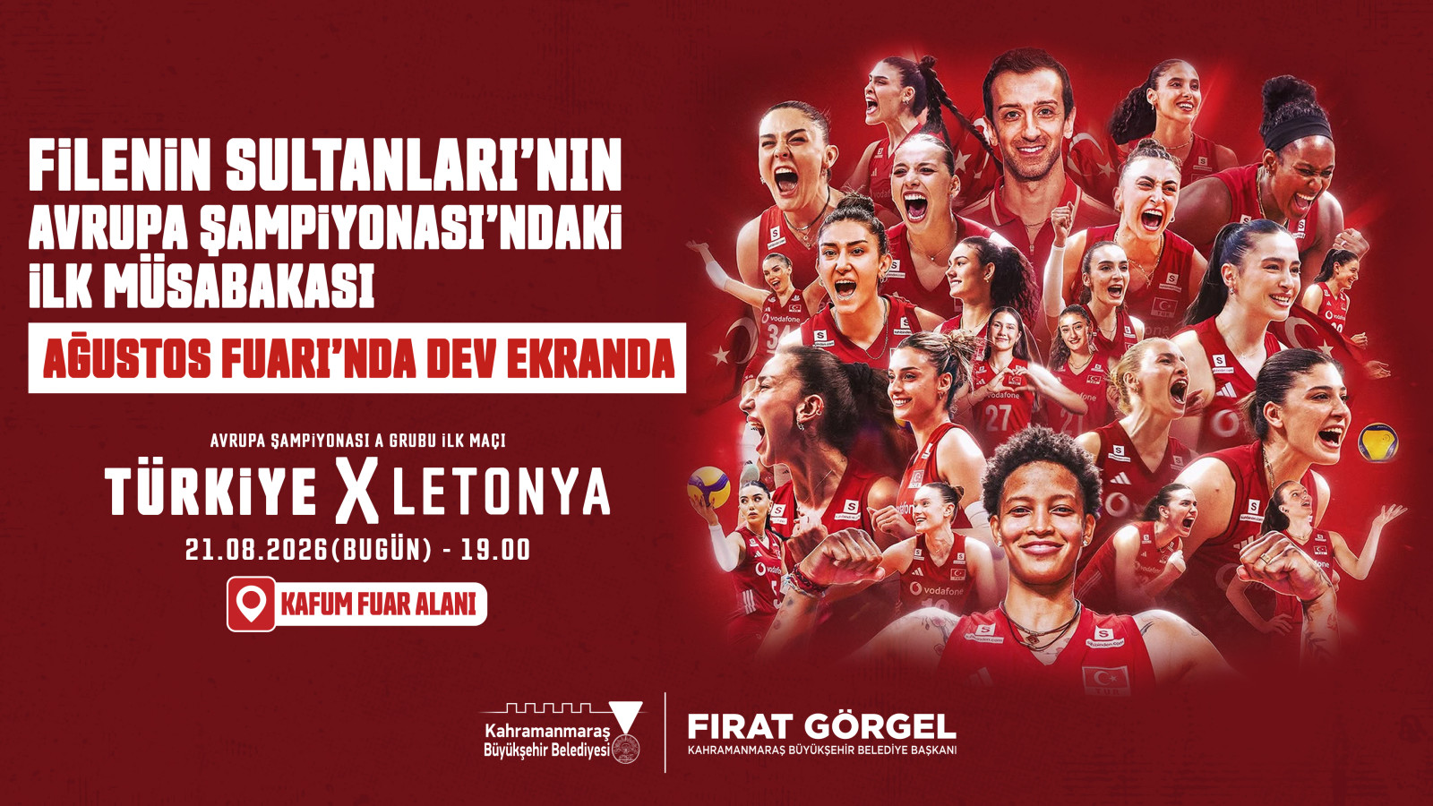 Filenin Sultanlarının Avrupa Şampiyonası Heyecanı KAFUM’da Dev Ekranda