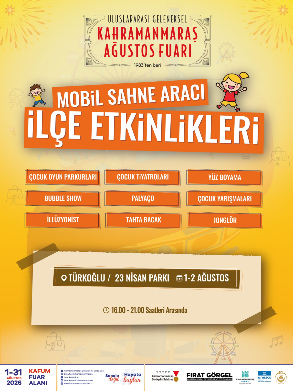 Geleneksel Ağustos Fuarı’nın Çocuk Etkinlikleri İlçelere Taşınıyor