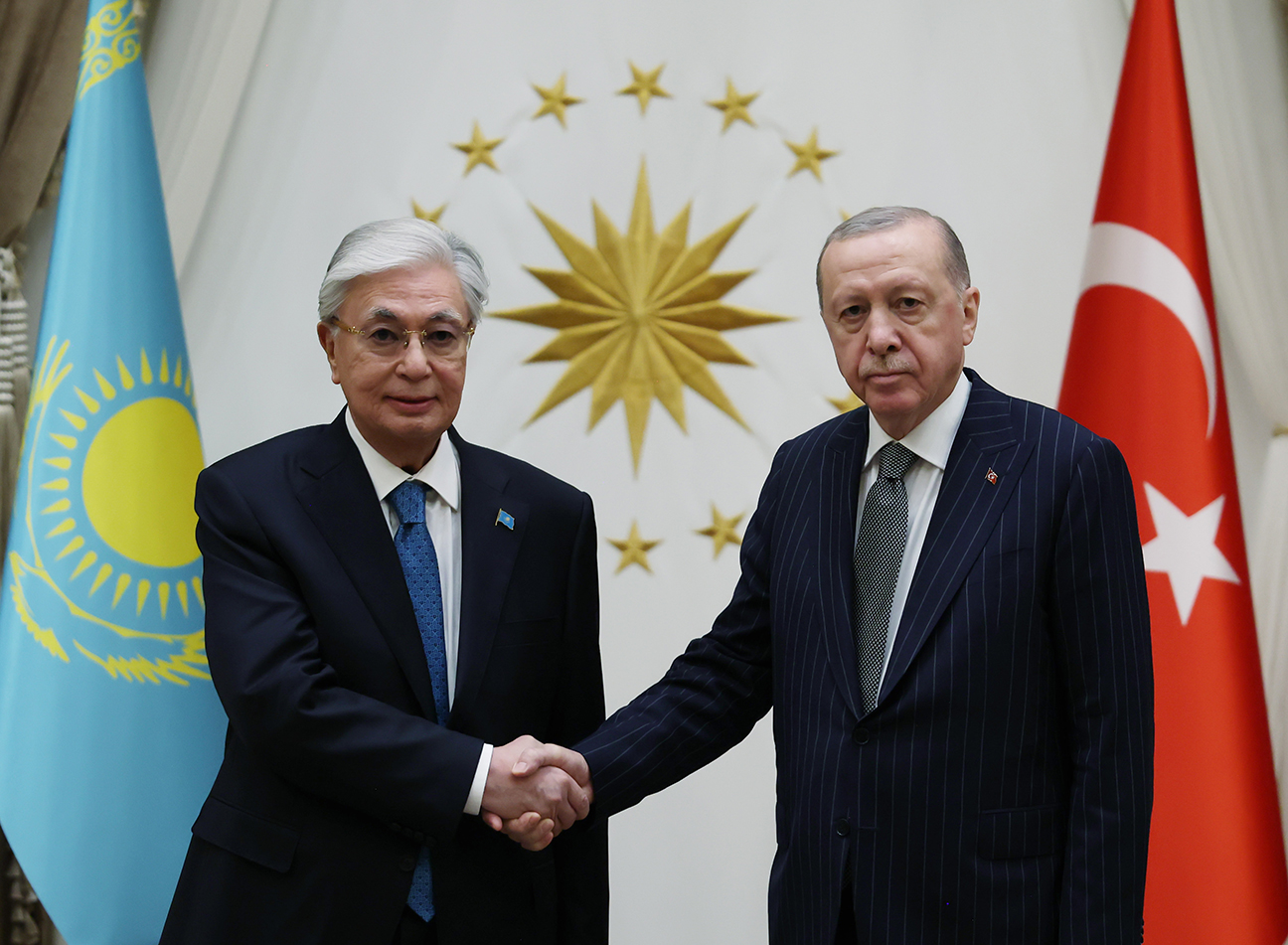 Kazakistan Cumhurbaşkanı Tokayev Cumhurbaşkanlığı Külliyesinde