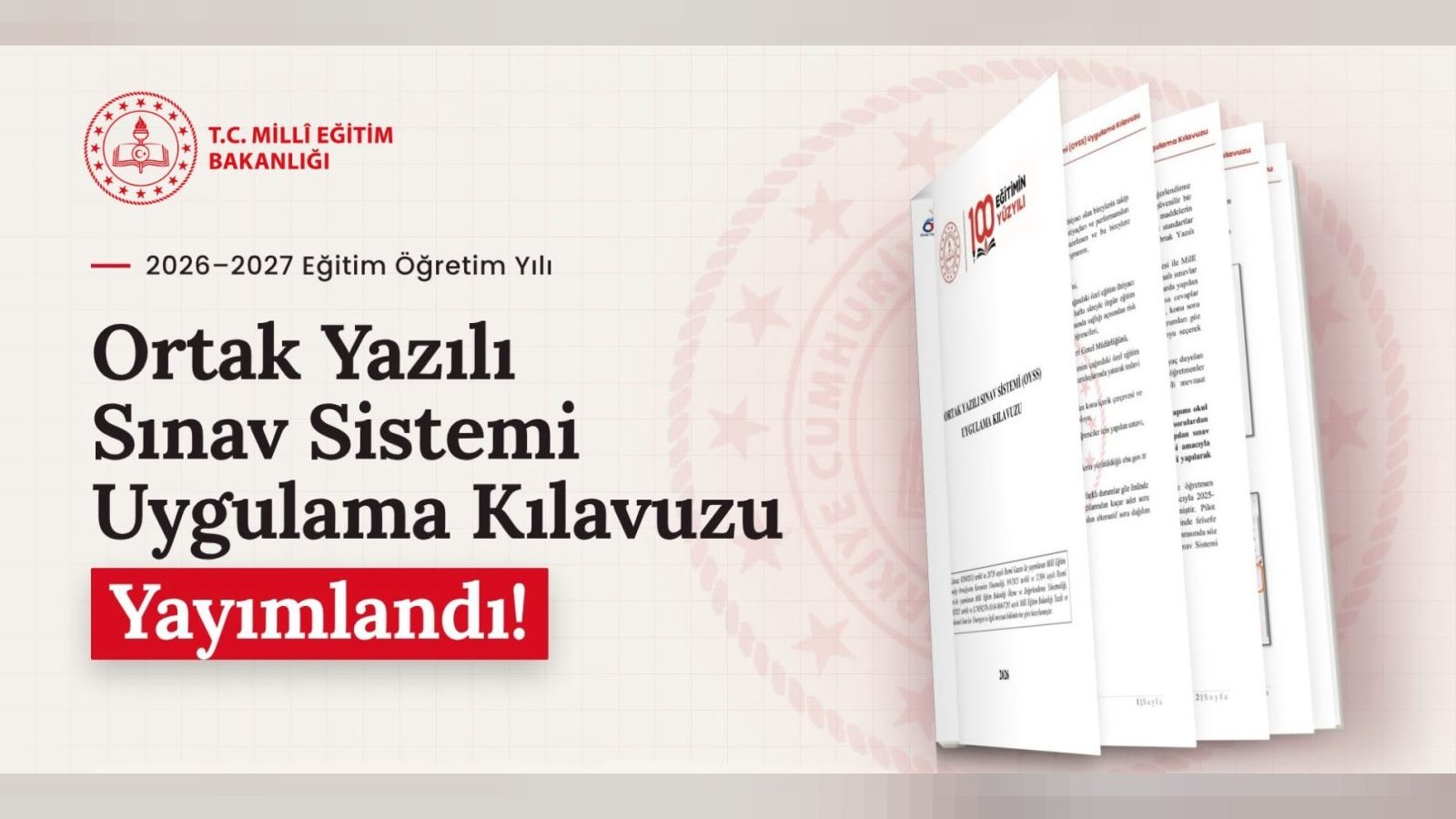 Ortak Yazılı Sınav Sistemi Uygulama Kılavuzu Yayımlandı